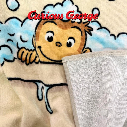 Curious George Monkey Kids Super Soft Bath/Pool/Beach Soft Cotton Terry Hooded Towel Wrap, 24 in x 50 in, Mario & Luigi, (100% Officially Licensed Product) By Franco