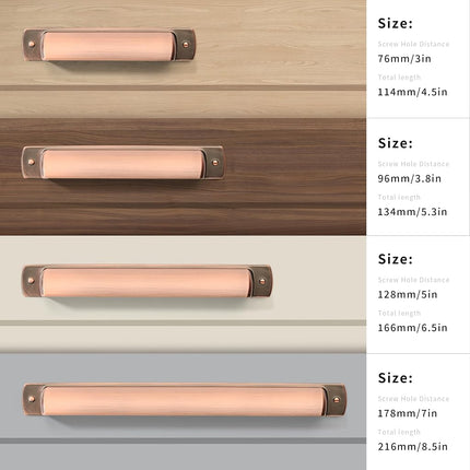 khtumeware 6 Pack 2-1/2"(64mm) Brushed Antique Copper Drawaer Pulls Cabinet Cup Pulls Kitchen Hardware Bin Cup Drawer Pulls Drawer Handles Knobs.