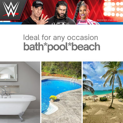 WWE Wrestling Kids Super Soft Bath/Pool/Beach Soft Cotton Terry Hooded Towel Wrap, 24 in x 50 in, (100% Officially Licensed Product) By Franco