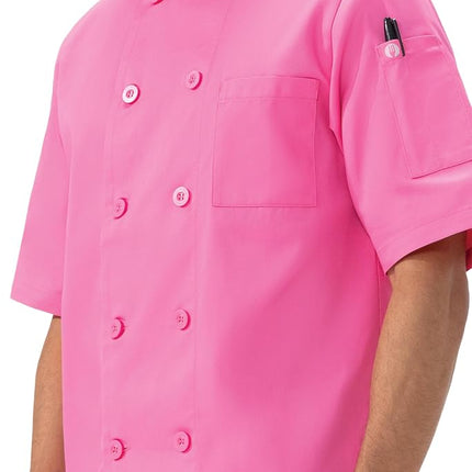 Chef Works Volnay Unisex Chef Coat, Hot Pink, XXXL