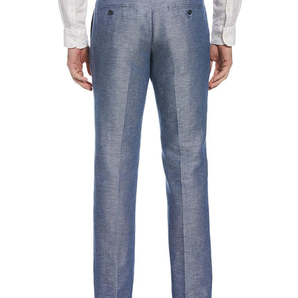 Perry Ellis Men's Modern Fit Linen Blend Pant, Blueprint, 34W / 34L