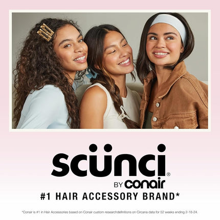 Conair Scunci by The Original Super Comfy Waffle Knit Scrunchie, Assorted Scrunchies 36 Count