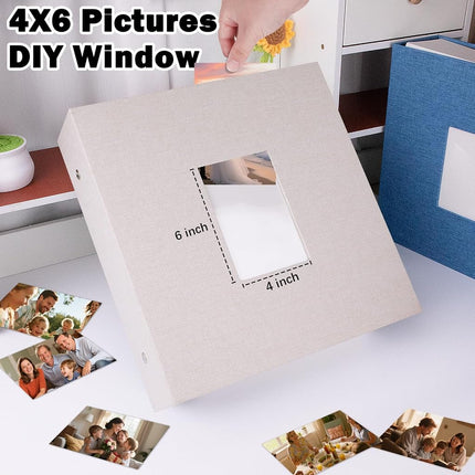 Ruibytree Large Capacity Photo Album 4x6 Photos 1000 Pockets, Beige