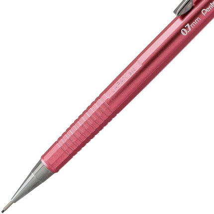 Pentel Sharp Mechanical Pencil (0.7mm) Metallic Rose Pink Barrel, Box of 12 Pencils (P207MP1)
