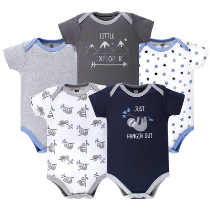 Hudson Baby Unisex Baby Cotton Bodysuits, Little E