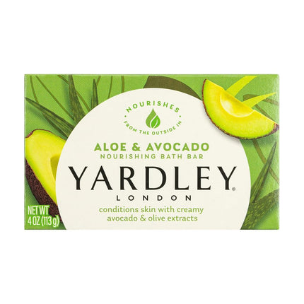 Yardley London Aloe & Avocado Naturally Moisturizing Bath Bar, 4.25 ounce