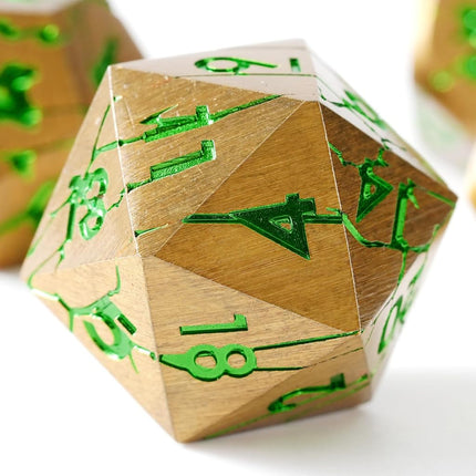 Metal Dice for DND - Ancient Cracked Pharaoh Ruins
