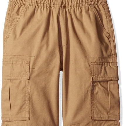 The Children's Place Boys' Uniform Pull On Cargo Shorts, Flax, 7 slim