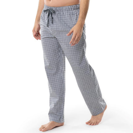 Fruit of the Loom Men's Broadcloth Woven Sleep Pajama Pant Bottom, Ebony Plaid, XX-Large