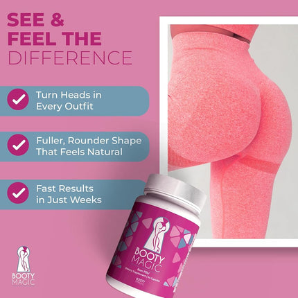 Booty Magic Ultra Butt Enhancement Pills - 2 Month Supply