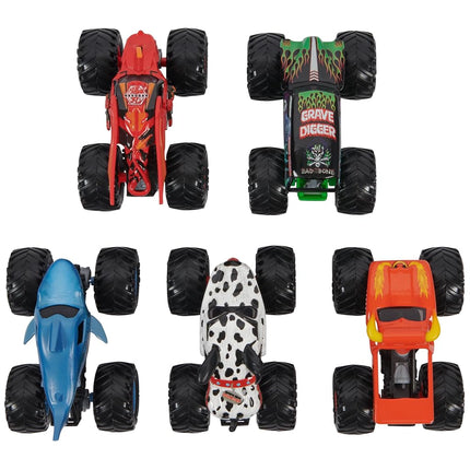 Monster Jam, Official Pit Party 5-Pack of 1:64 Scale Monster Trucks, Kids Toys for Boys and Girls Ages 3 and Up