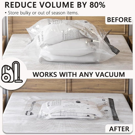 SUOCO 20 Combo Vacuum Storage Bags with Electric Pump, (4 Jumbo, 4 Large, 6 Medium, 6 Small) Travel Clothes Space Saver Bags, Compression Airtight Seal Bags for Clothing, Pillows, Comforters, Blankets
