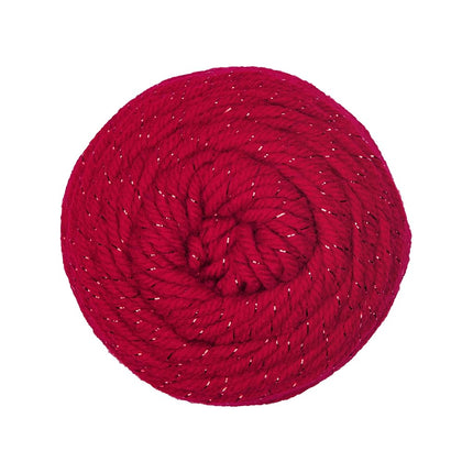 Red Heart Super Saver Metallic red Yarn - 3 Pack of 5oz/142g - Acrylic - 4 Medium (Worsted) - 255 Yards - Knitting/Crochet