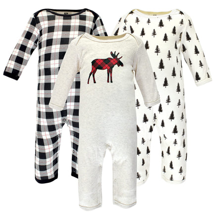 Hudson Baby baby-girls Cotton Coveralls, Moose, 6-
