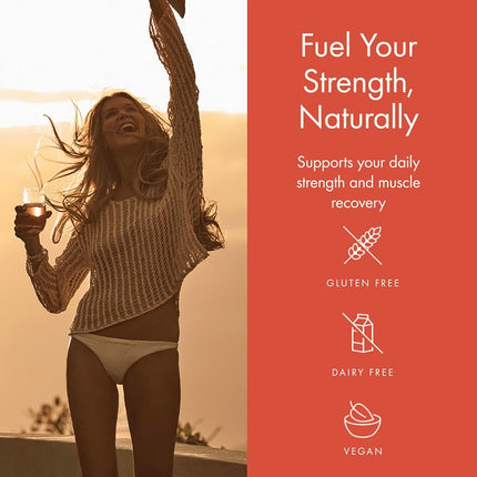 WelleCo The HydroProtein Elixir Plant‑Based Protein Powder, Vegan, Gluten‑Free, Electrolytes Hydration Powder Supplement, Naturally Sweetened, Blackcurrant & Pomegranate Flavor, 270g
