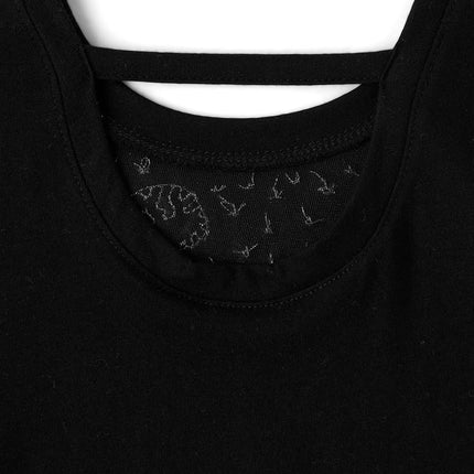 The Children's Place Girls' Long Sleeve Graphic Top with Back Detail, Black Bow, X-Small