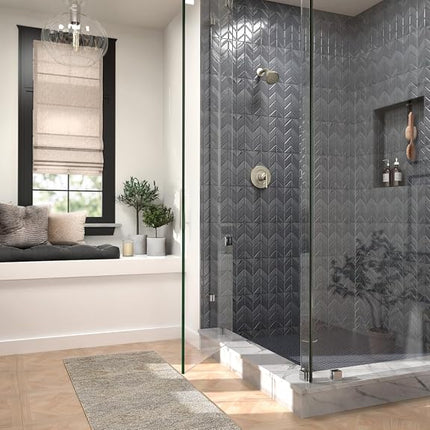 Moen UT2902NHBN Gibson M-CORE Trousse de garniture de douche 3 séries à 1 poignée, valve requise, nickel brossé