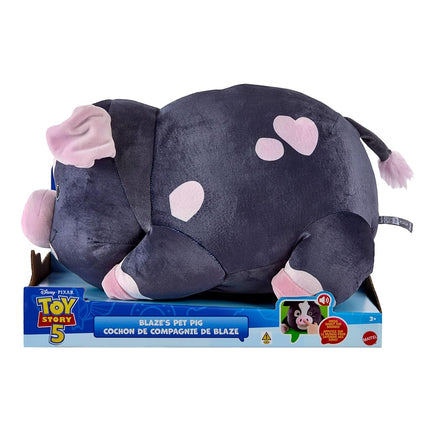 Mattel Disney and Pixar Toy Story 5 Blaze’s Pet Pig Feature Plush with Snout activated sounds, soft toy, stuffed animal, JKM83