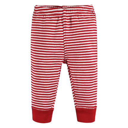 Hudson Baby Baby Girls' Cotton Pants and Leggings, Gold Snowflake, 0-3 Months