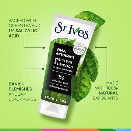 St. Ives Fresh Skin Face Scrub, Apricot 10 oz Green Tea 170 gm