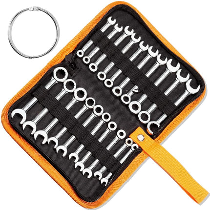 LEONTOOL Mini Wrench Set Metric and SAE 20 Pcs Ign