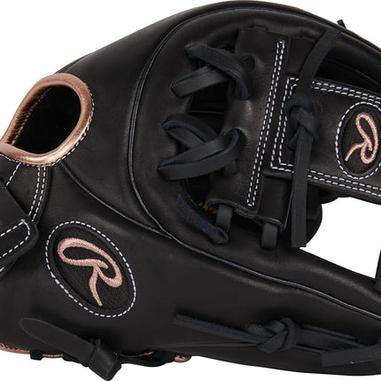 Rawlings R9 Fastpitch Softball Glove | Sizes 11.5"-13" | Multiple Styles Softball Glove, Women, Pro I-Web | Black, 11.75" | Infield