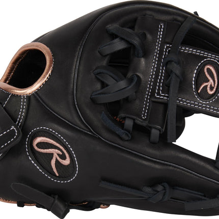 Rawlings R9 Fastpitch Softball Glove | Sizes 11.5"-13" | Multiple Styles Softball Glove, Women, Pro I-Web | Black, 11.75" | Infield