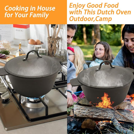 KOOMADE Dutch Oven Pot with Lid- 5.2 Quart Enameled Cast Iron Round Dutch Oven Stockpot With Dual Handles- Oven Safe up to 500°F, Heavy Duty Nonstick Cookware Safe for Bread Baking, Stews, Braising
