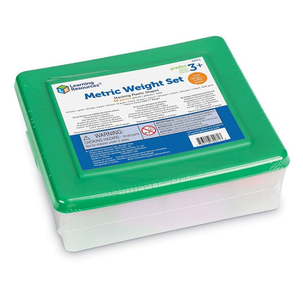 Learning Resources Metric Weight Set, Set of 58 Weights, 1g, 5g, 10g, 20g, 100g, 500g, 1000g