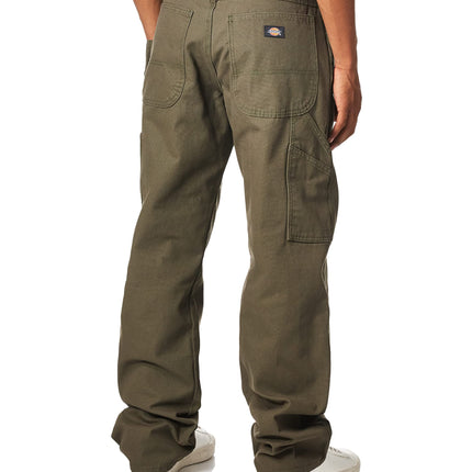 Dickies Men's Relaxed Fit Utility Sanded Duck Pant, Moss Green, 34x32