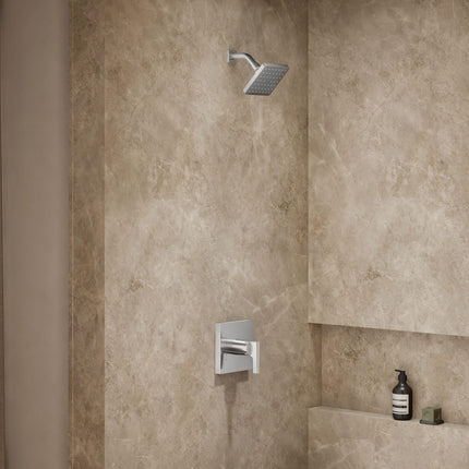 Kohler TS99764-4-CP Honesty Rite-Temp - Embellecedor de válvula de ducha con manija de palanca y cabezal de ducha de 2.0 gpm; cromo pulido,
