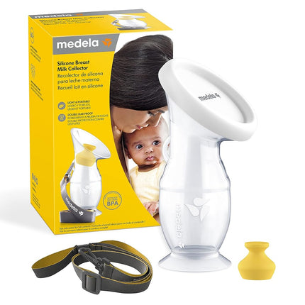 Medela 100ml Silicone Milk Collector with Leakproof Stopper, Suction Base and Lanyard