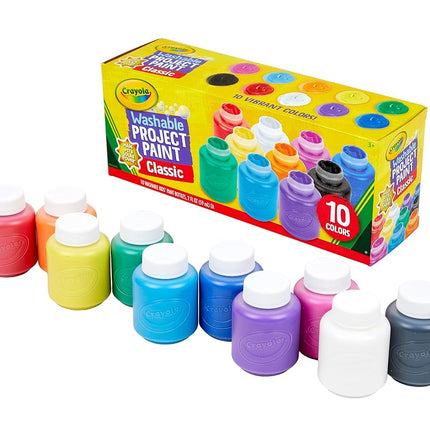 CRAYOLA Washable Kids Paint Set, 10 Ct, Children Arts & Crafts Supplies, Creative Gifts