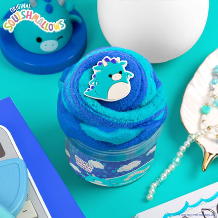 Original Squishmallows Tatiana The Dragon Premium Cloud, 8 oz. Blue Raspberry Scented with 3 Fun Add Ins, Great 6 Year Old Toys, Super Soft Sludge Toy
