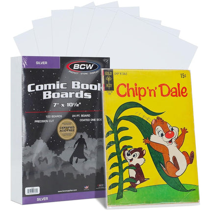 100 Silver Age Size Comic Book Backing Boards Pack