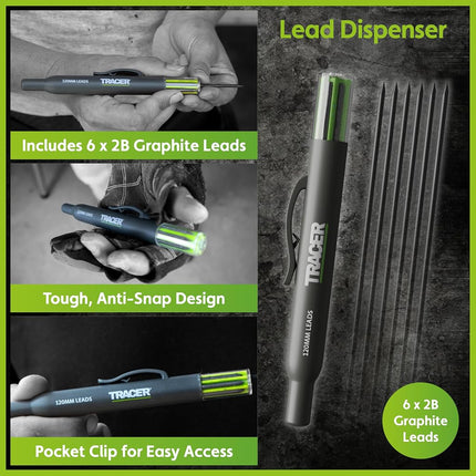 Tracer ProScribe Scribing Tool with Deep Hole Pencil, Leads & Carry Case