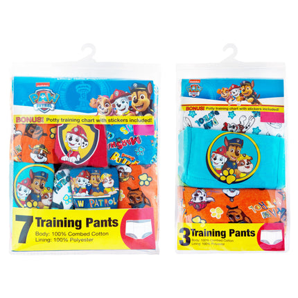 Pantalones de entrenamiento para ir al baño de niño pequeño con Chase, Skye y más, con tabla de éxito y pegatinas, talla 18, 2T, 3T, 4T, Pawbtraining10pk, 4T
