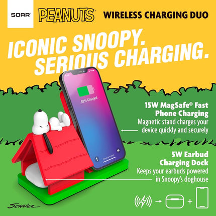 SOAR Peanuts Wireless Charging Station Red Dog House