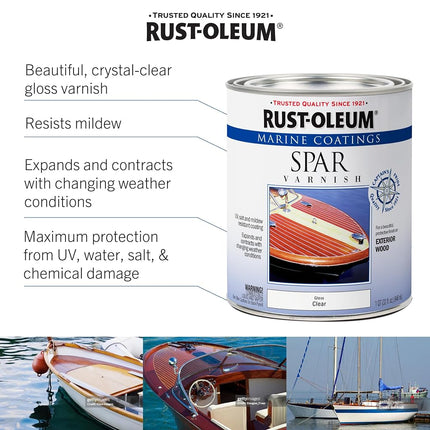 Rust-Oleum 207008 Marine Spar Varnish 1-Quart