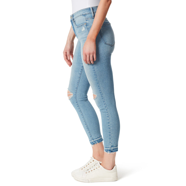 Jessica Simpson Adored Curvy de talle alto de mujer, corte pitillo en el tobillo, Another Level - rotos en la rodilla, 27