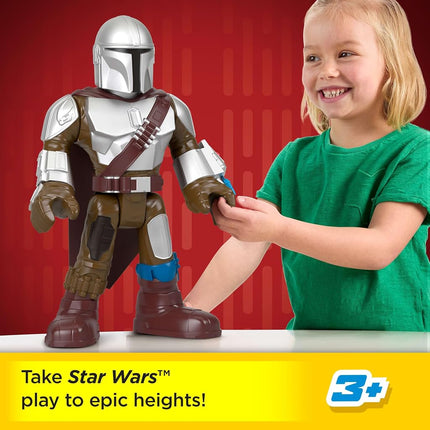 Fisher-Price Imaginext STAR WARS Toy The Mandalorian XXL Figure, 16+ Inch Tall Poseable Character with Launcher for Kids Ages 3+ Years, HXT20