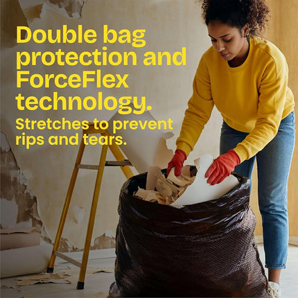 Glad Large Drawstring Trash Bags – ForceFlexPlus 30 Gallon Black Trash Bag - 50 Count