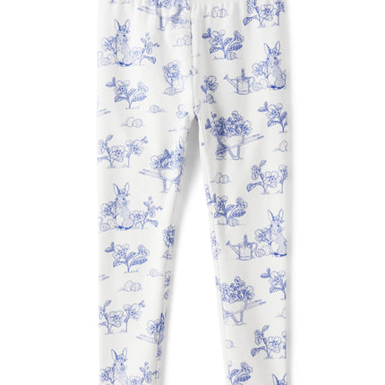 Gymboree Girls' and Toddler Leggings, Blue Bunny, 