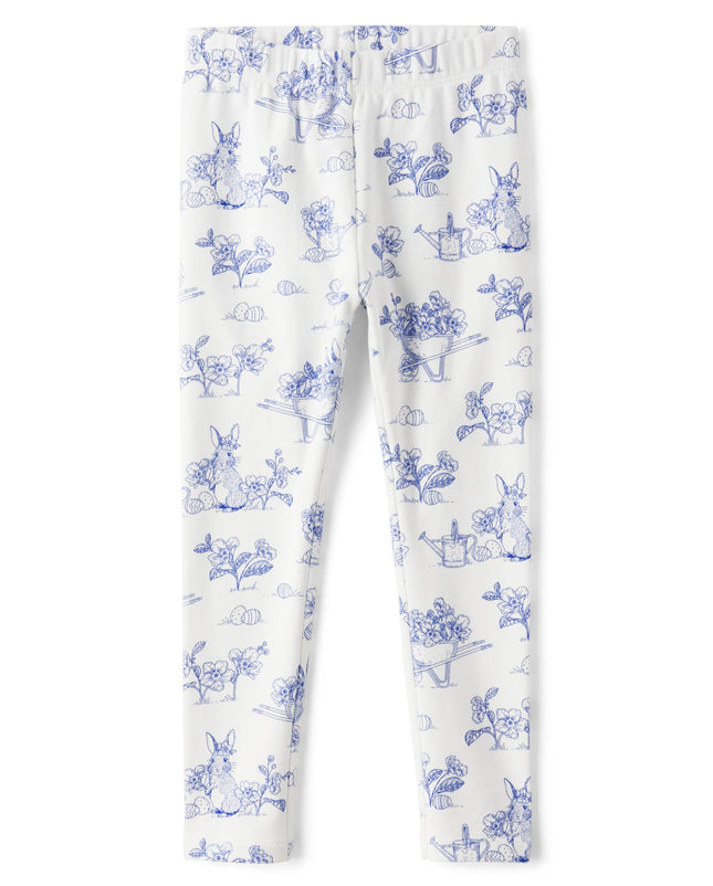 Gymboree Girls' and Toddler Leggings, Blue Bunny, 