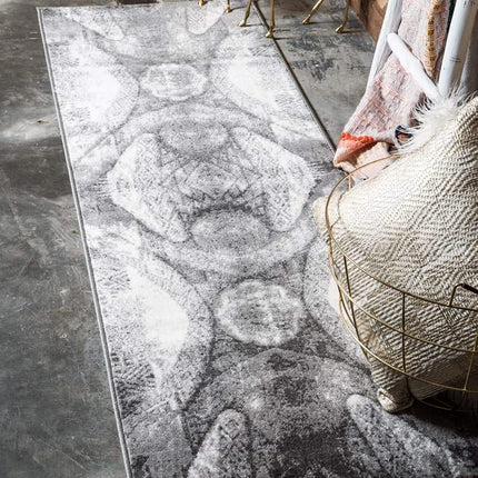 Alfombra de pasillo tradicional vintage gris oscuro de la colección Sofía de Unique Loom (0,6 m x 3 m)