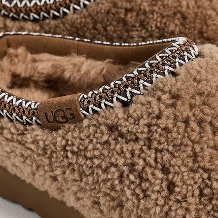 UGG Women's Tasman Maxi Curly Slipper, Chestnut, 10 UK