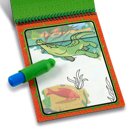 Melissa & Doug Water WOW! Carnet de coloriage magique de la jungle avec stylo à eau | Livre de coloriage pour enfants de 3, 4, 5, 6, 7 ans | Jouets de voyage pour tout-petits en avion Activités pour enfants - Certifié FSC