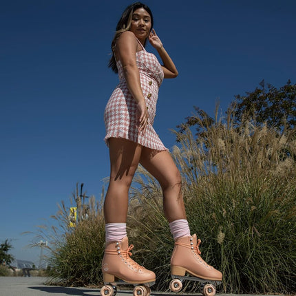 C SEVEN C7skates Cute Roller Skates for Girls and Adults (Peachy Keen, Youth 5 / Men's 5 / Women's 6)