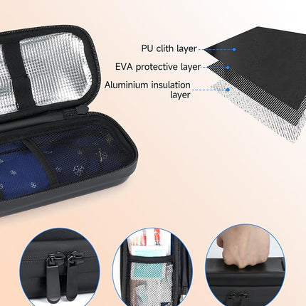 LengKe Insulin Cooler Travel Case for Wegovy Pens – Glp1 Travel Case TSA Approved with 2 TSA-Approved Ice Packs, Long-Lasting Cooling for Wegovy Pens, Ideal for Travel and Daily Use.