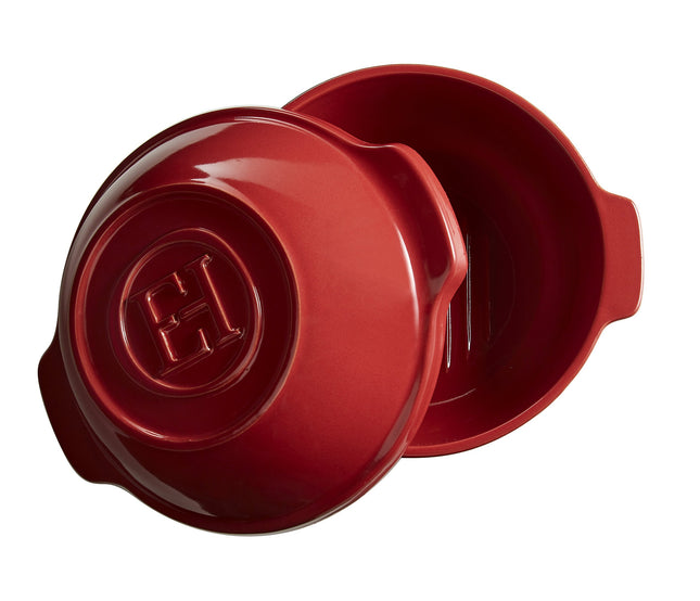 Emile Henry Made in France Flame Bread and Potato Pot, 9.5", Burgundy